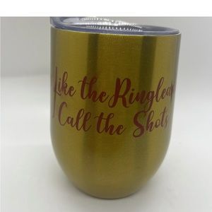 NEW Britney Spears LOOT CRATE STAINLESS STEEL TUMBLER LID GOLD RINGLEADER circus